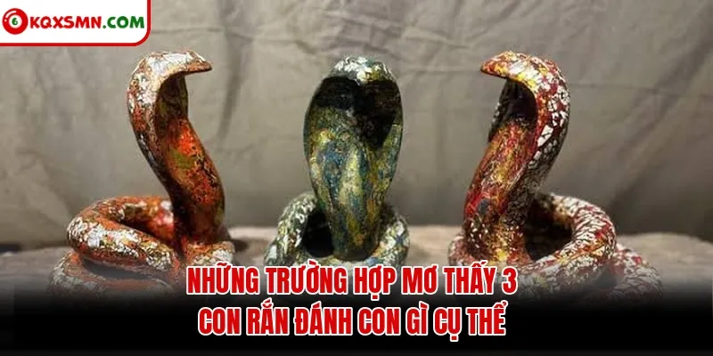 Những trường hợp mơ thấy 3 con rắn đánh con gì cụ thể