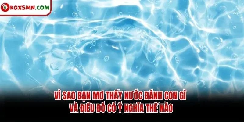 Vì sao bạn mơ thấy nước đánh con gì và điều đó có ý nghĩa thế nào