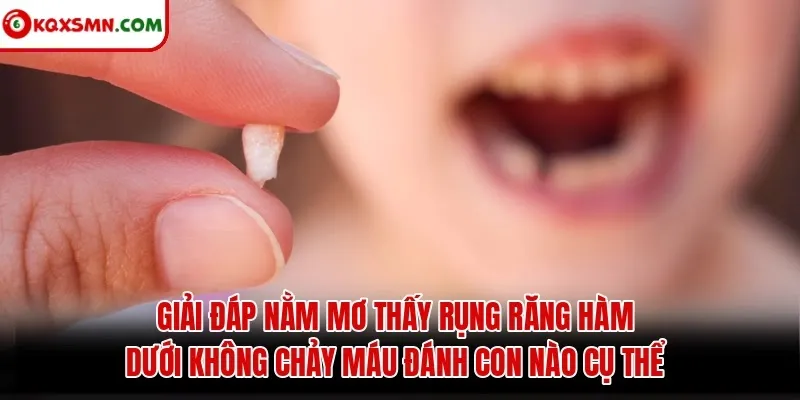 Giải đáp Nằm Mơ Thấy Rụng Răng Hàm Dưới Không Chảy Máu Đánh Con Nào cụ thể