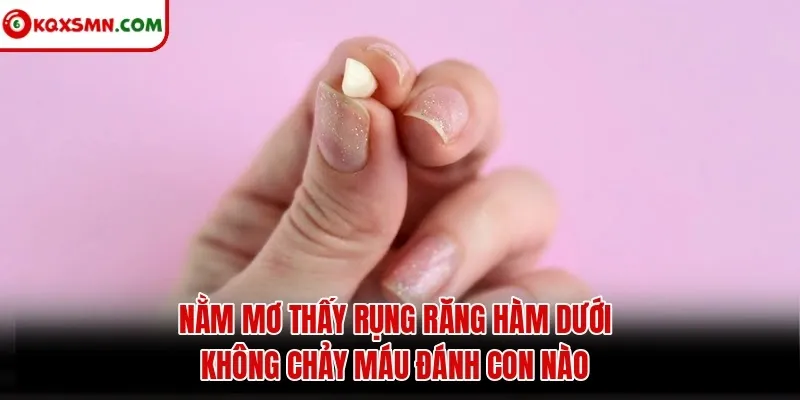 Mơ thấy Rụng răng hàm dưới không chảy máu đánh con gì?
