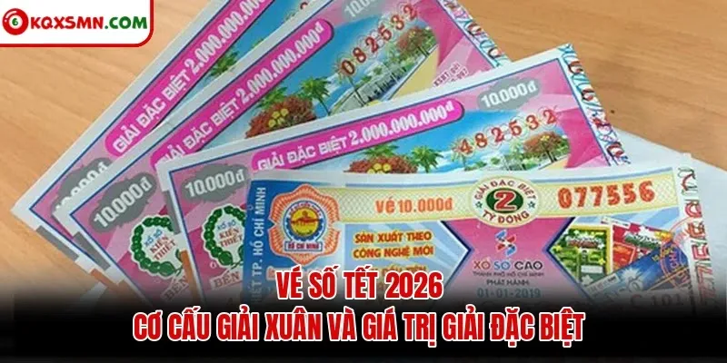 Vé số Tết 2026: cơ cấu giải Xuân và giá trị giải đặc biệt